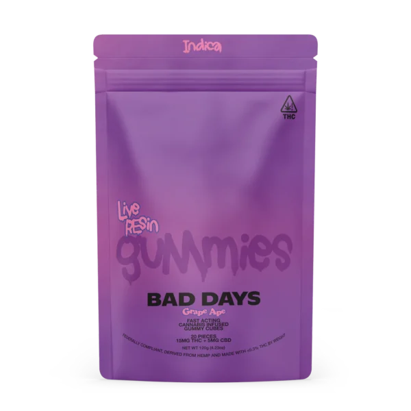 Bad Days Live Resin THC Gummies 400mg